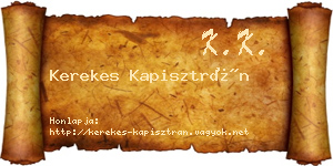 Kerekes Kapisztrán névjegykártya