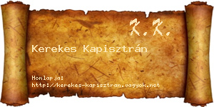 Kerekes Kapisztrán névjegykártya